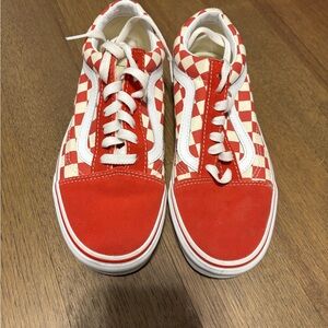 Vans Kids Red Checkered Sneakers